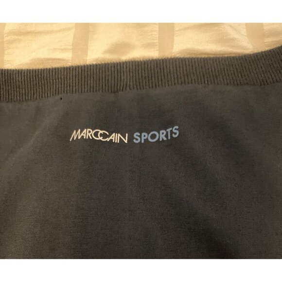 Marc Cain Sports Black & White Mesh Knit Sweater, Medium - Picture 6 of 9